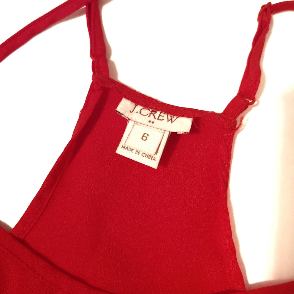 J. Crew Red Camisole Racer Back Tank Top